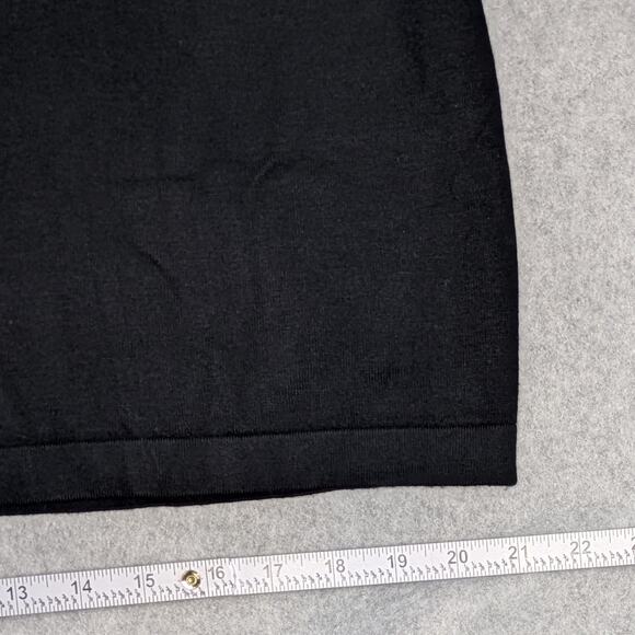 Lennie for Nina Leonard Black Knit Midi Dress L Short Sleeve Pullover Women’s - Picture 15 of 15